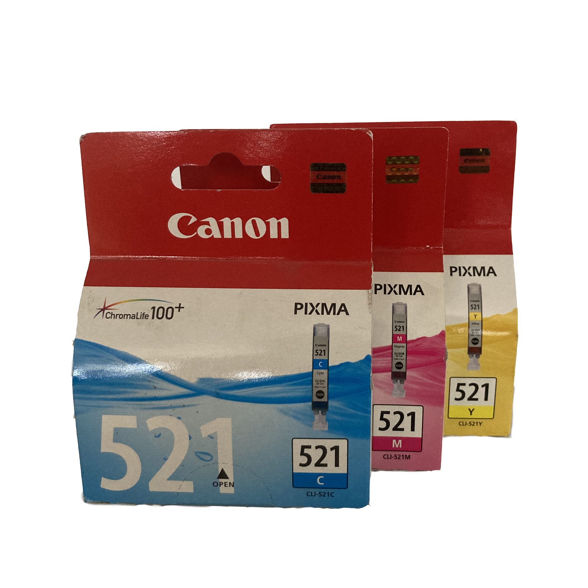 Canon CLI-521 Cyan (C) / Magenta (M) / Gelb (Y) Original Tinten - Multipack  (2934B010)